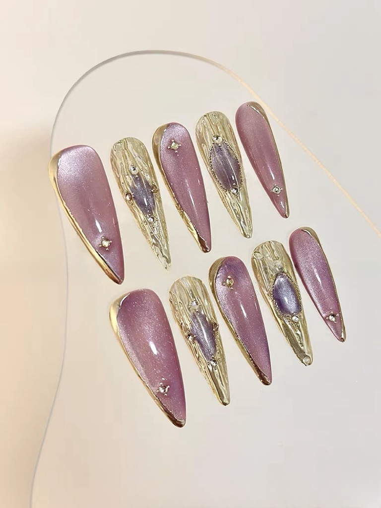 【lavender Brocade】 False Nails from SHOPQAQ